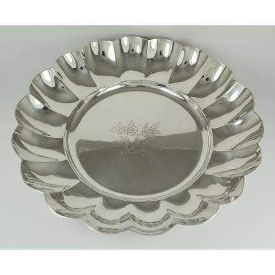 Puiforcat, Plat Polylobé En Argent , France Vers 1940 