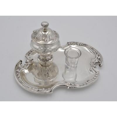 Inkwell Silver, France Nineteenth Century