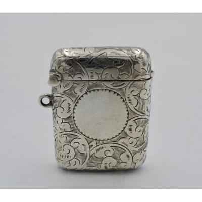 Matchbox / Pyrogen In English Silver Circa 1900