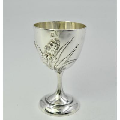 Art Nouveau. Egg Cup In Silver France Around 1890
