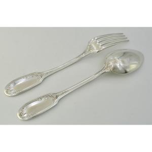 Silver Dessert Cutlery, France Circa 1895