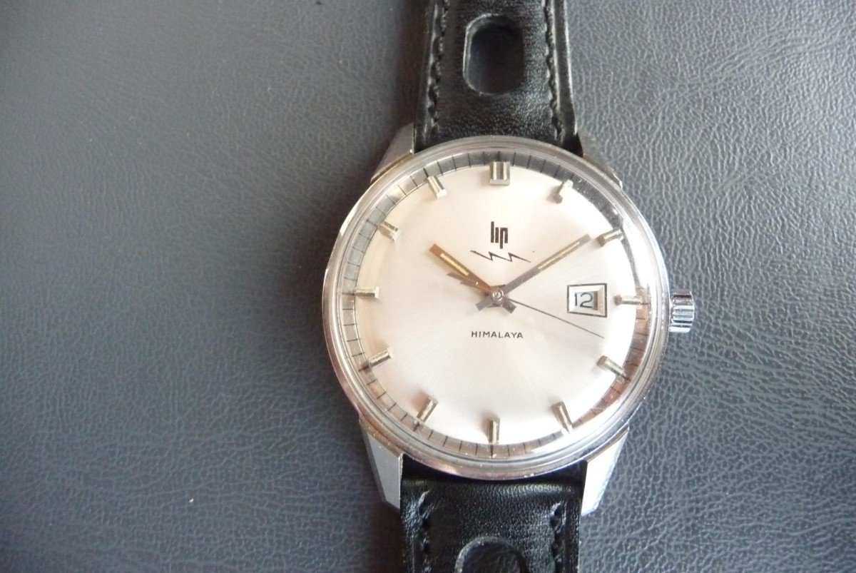 Lip: Men's Bracelet Watch, Lip Himalaya In Steel From The 60s, New From Stock.