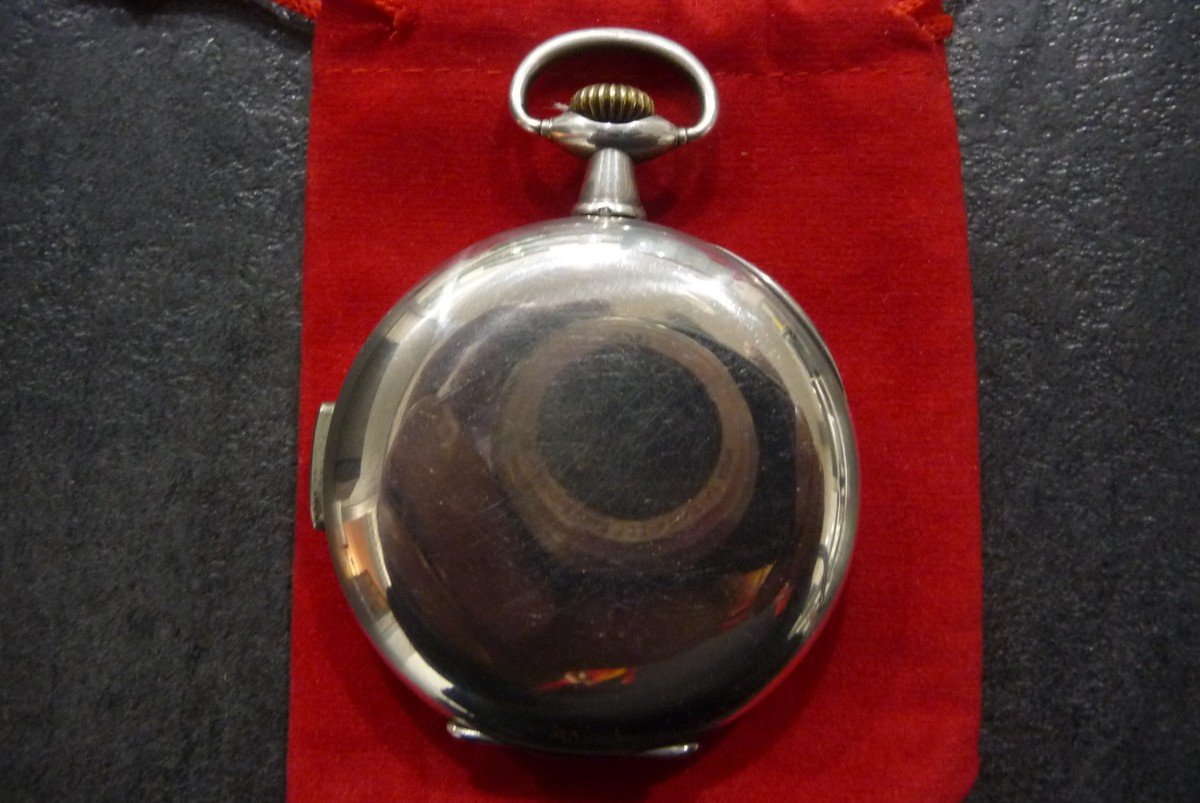 Beautiful Watch With Ringing Hours And Quarters In Sterling Silver, From The 1900s.-photo-2