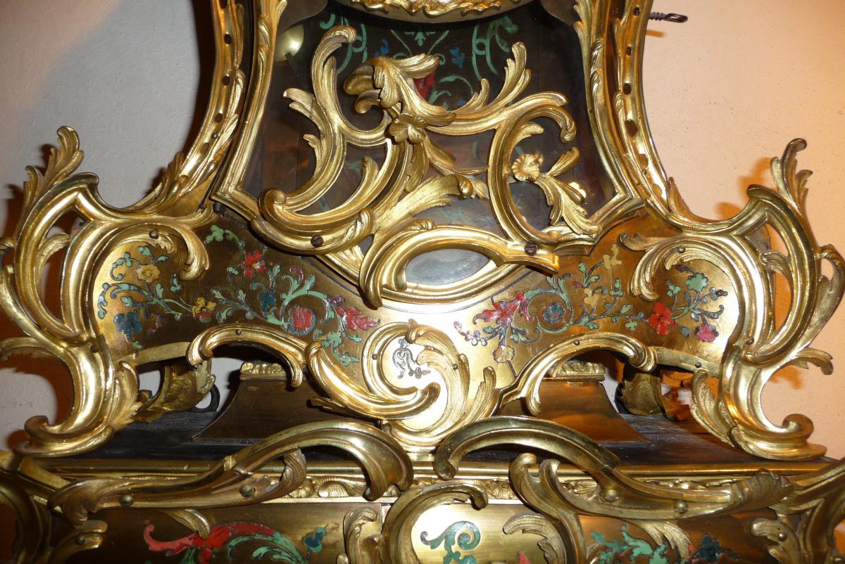 Cartel Louis XV Marquetry, 1730-photo-3