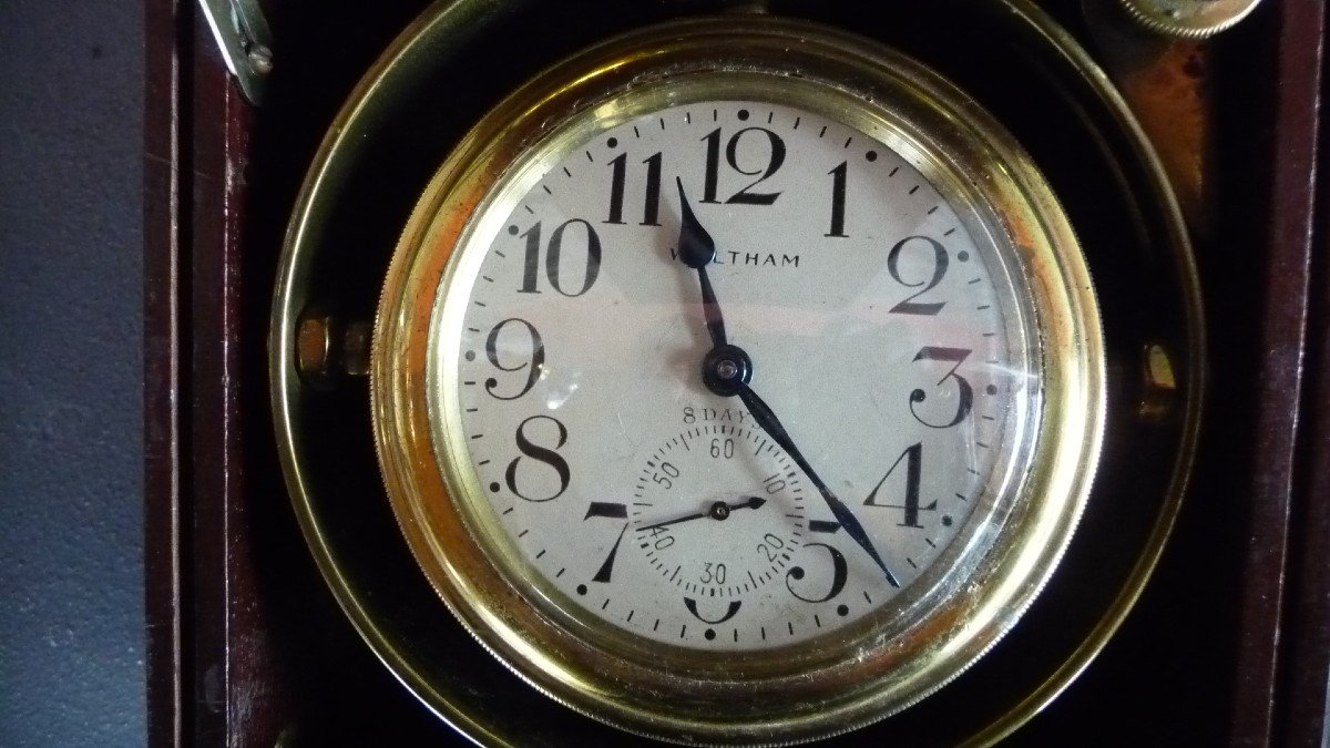 Waltham Us Navy Wwii Marine Chronometer-photo-2