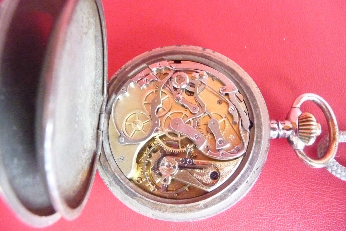 Omega: Rare Metal Omega Chronograph Intended For The German Navy. Case Marked (u2)-photo-4