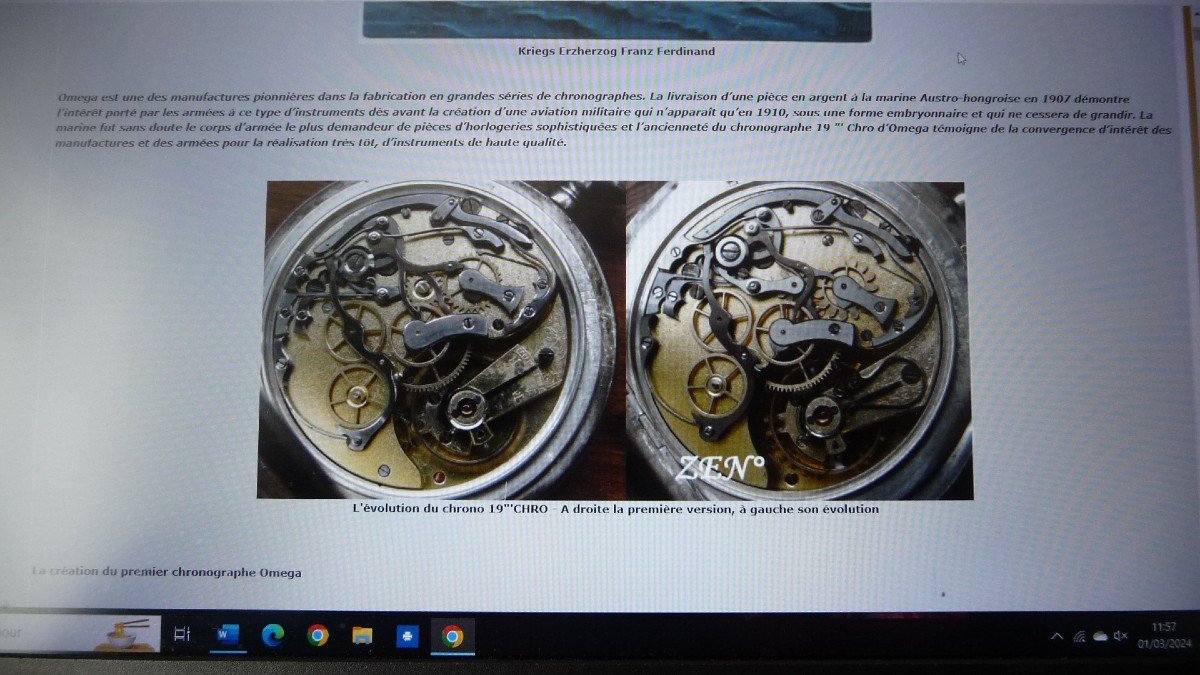 Omega: Rare Metal Omega Chronograph Intended For The German Navy. Case Marked (u2)-photo-1