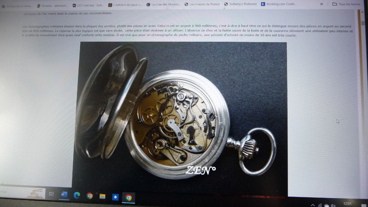 Omega: Rare Metal Omega Chronograph Intended For The German Navy. Case Marked (u2)-photo-2