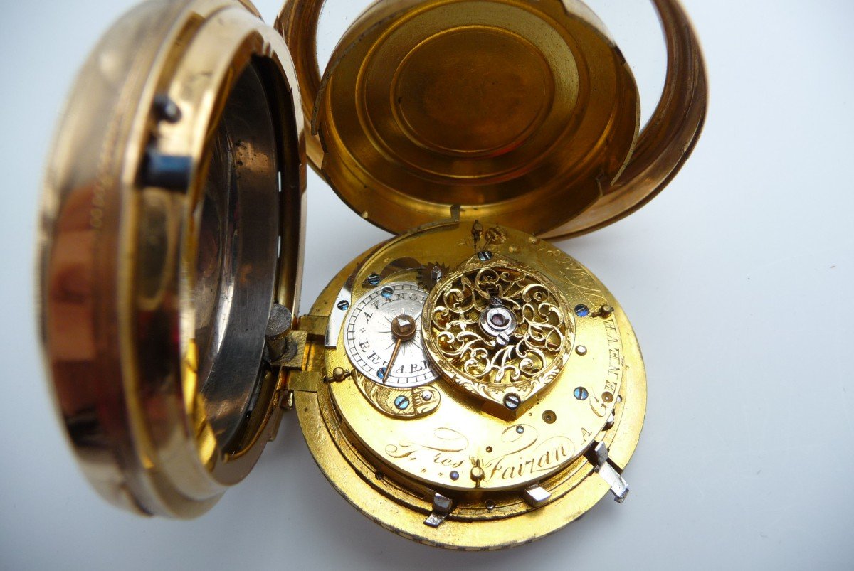 Very Beautiful 18th Century Gold Chiming Watch From Brothers Faizan In Geneva, Circa 1780.-photo-1