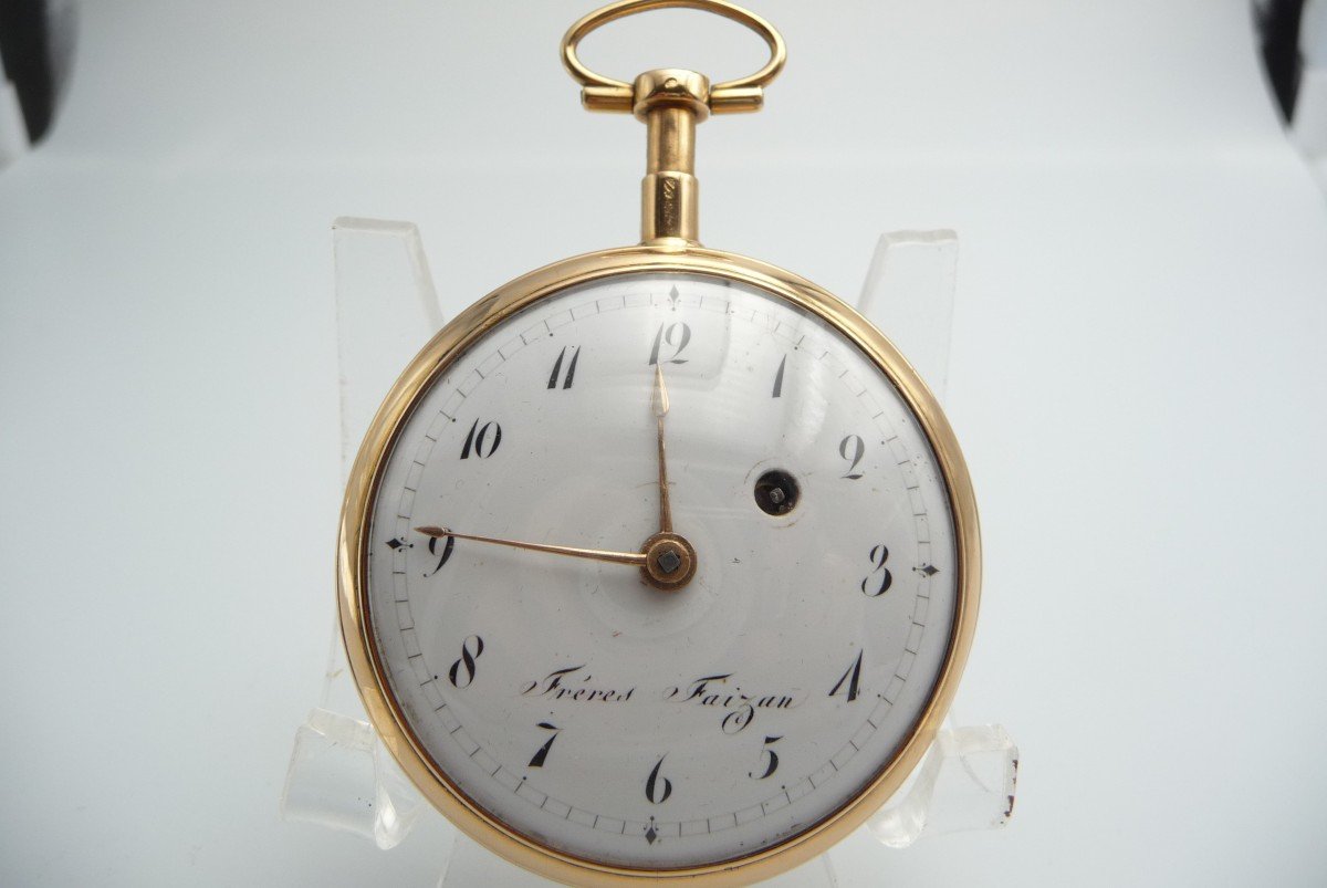 Very Beautiful 18th Century Gold Chiming Watch From Brothers Faizan In Geneva, Circa 1780.