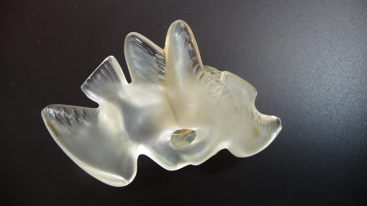 Nina Ricci: Old Perfume Bottle (l'air Du Temps Aux Deux Colombes), In Lalique Crystal-photo-4