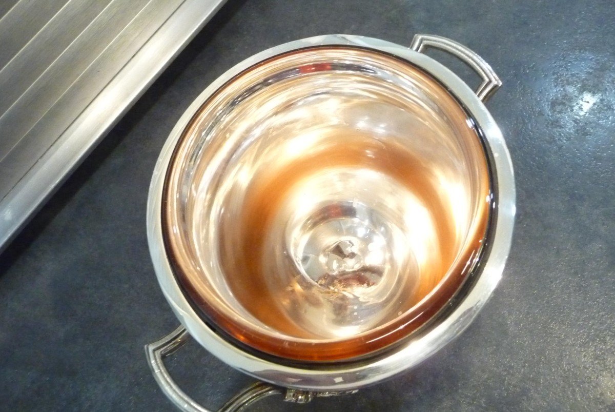 Rafraichissoir à Glace De (roux Marquiand) , En Métal Argenté,  Intérieur Verre, Neuf De Stock-photo-3