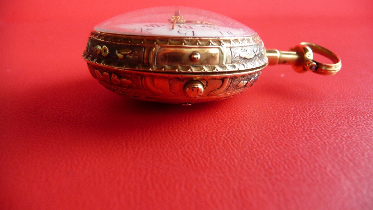  Belle Montre En Or à Sonnerie Toc Et Tact d'époque Louis XVI De Dubois à Paris, Vers 1780-photo-1