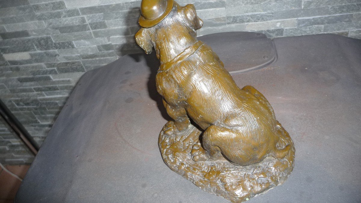 Beau Bronze Figurant Un Boulegogue Cravaté Avec Un Cigare Et Un Chapeau époque   XIXème-photo-3