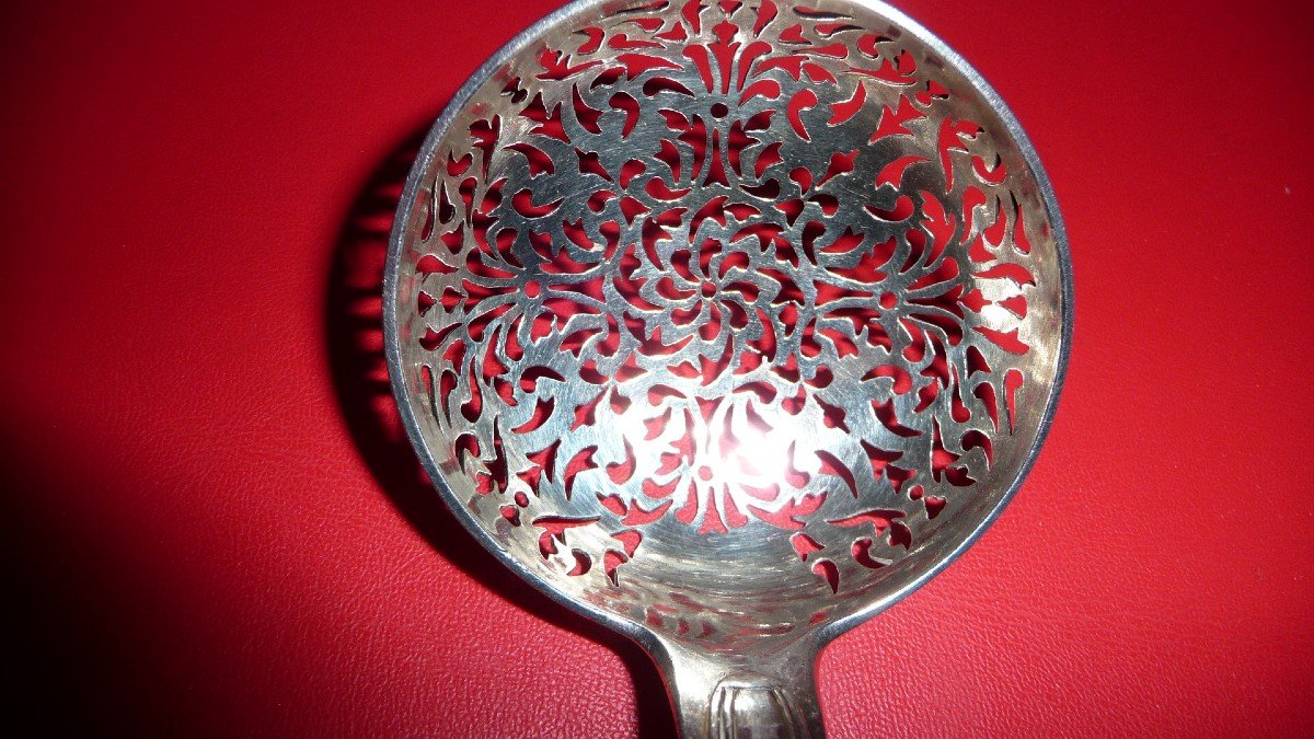 Solid Silver Sprinkling Spoon By Jean Antoine Alazard, Circa 1787 1788-photo-3