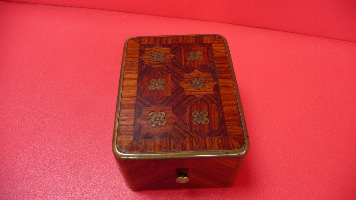 Coffret Porte Montre En Marqueterie De La Maison Vervelle Et Audot Paris, Milieu XIXème.-photo-3