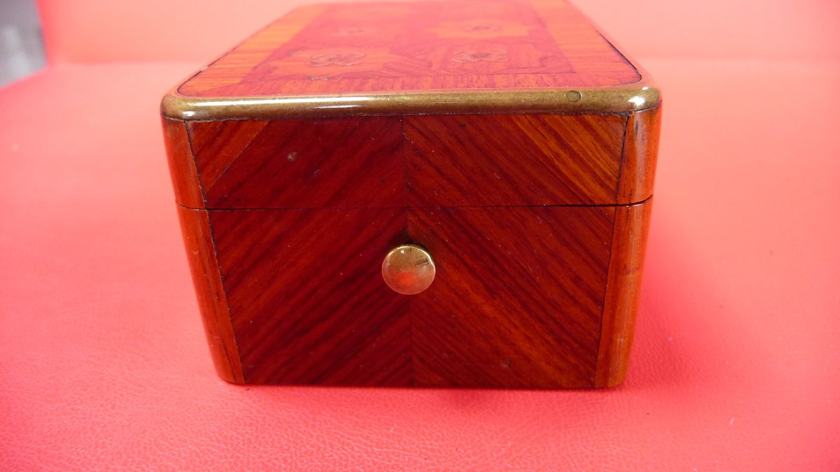 Coffret Porte Montre En Marqueterie De La Maison Vervelle Et Audot Paris, Milieu XIXème.-photo-3