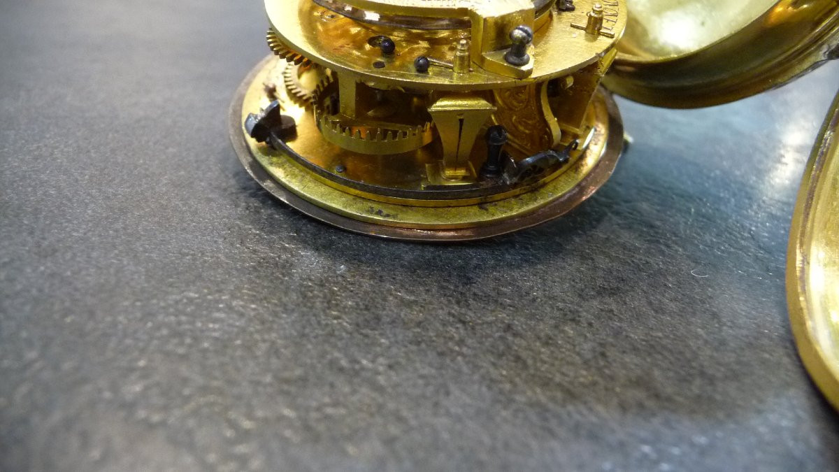 Louis XIV Single-hand Onion Watch By The Lyonnais Watchmaker (nicolas Bouquet), Circa 1680.-photo-4