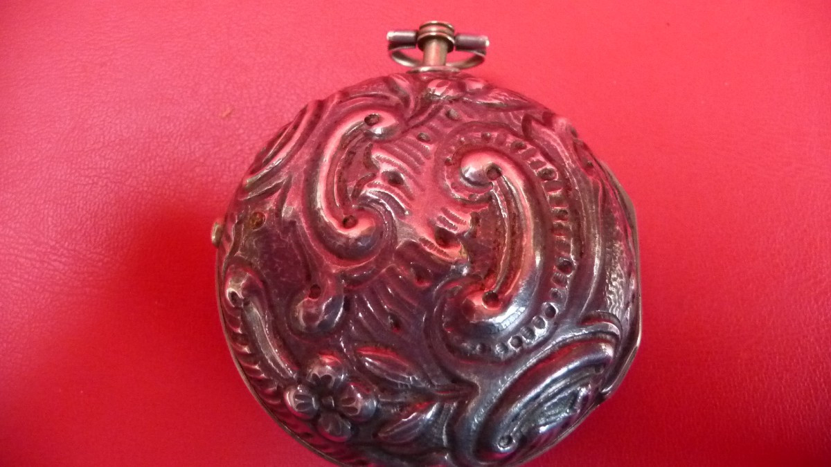 Very Rare Silver Double-cased Onion Watch By James Weldon London, Circa 1740-photo-2