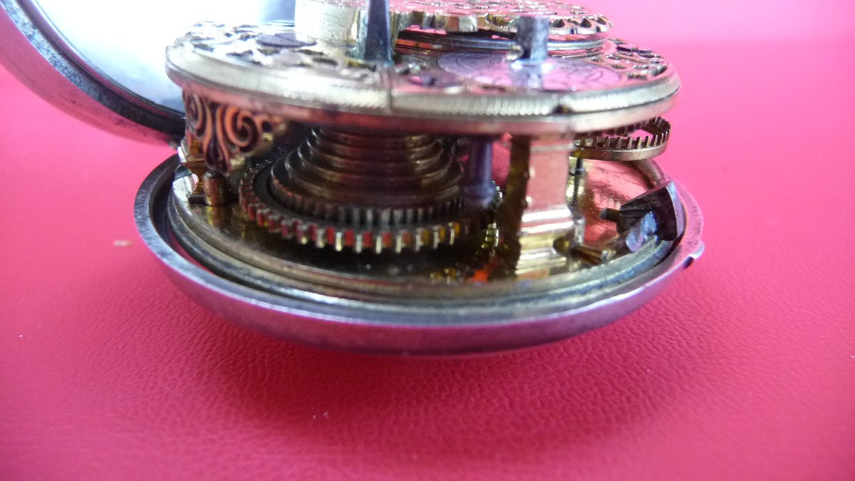Very Rare Silver Double-cased Onion Watch By James Weldon London, Circa 1740-photo-3