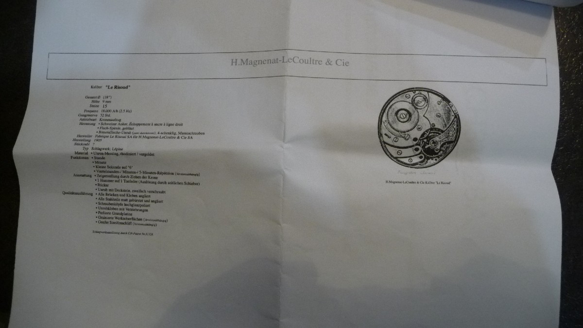 Very Rare Watch With Hour And Quarter Strike From The Magnenat-lecoultre Factory In Sentier-photo-4