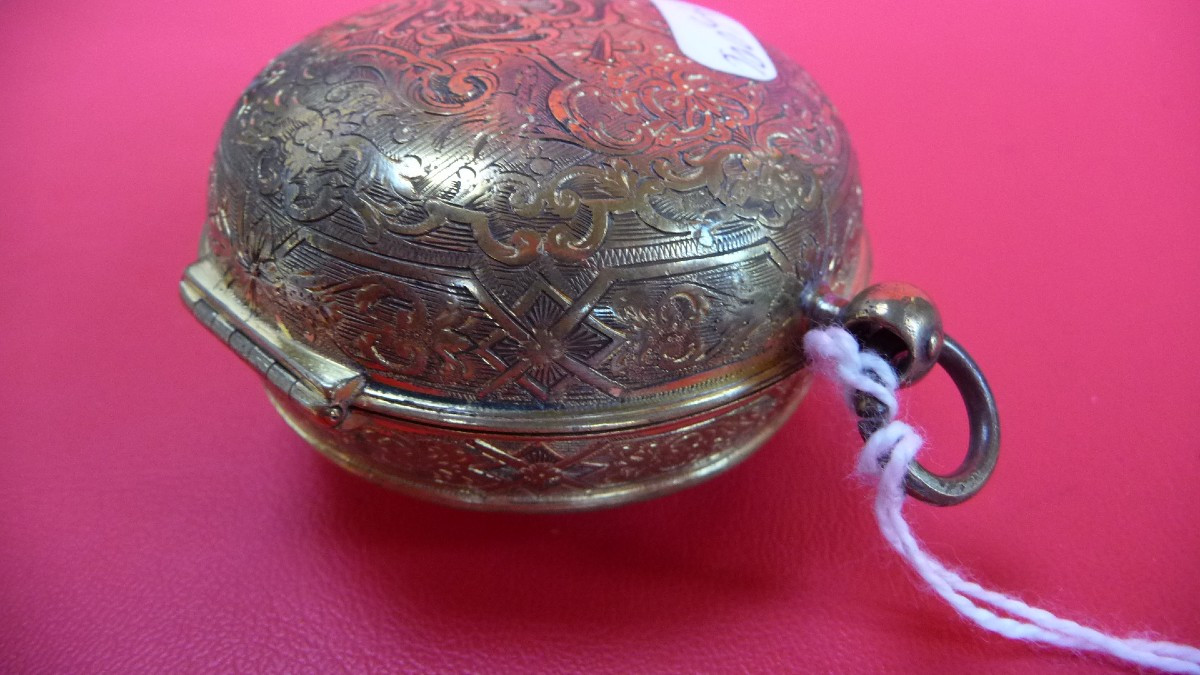 Very Rare Louis XIV Onion With A Gilded Brass Needle, By (martinot In Paris), Circa 1690-photo-3