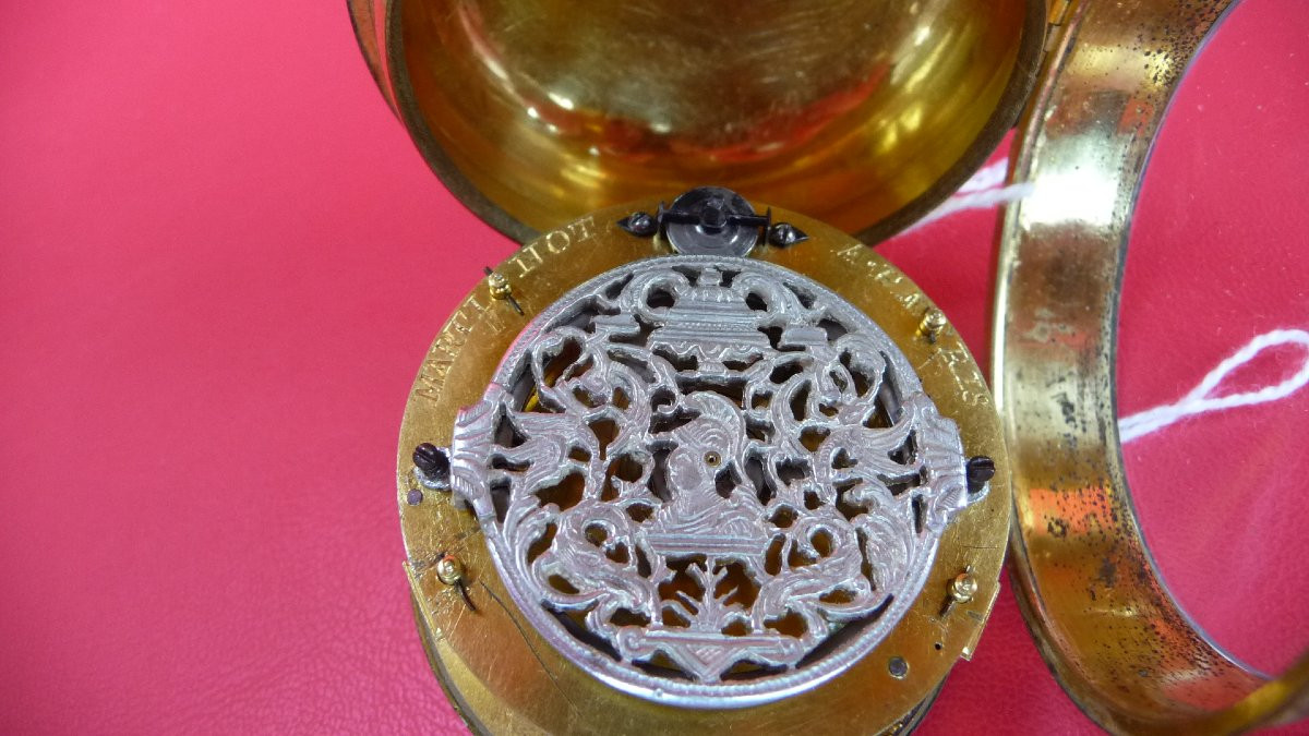 Very Rare Louis XIV Onion With A Gilded Brass Needle, By (martinot In Paris), Circa 1690-photo-2