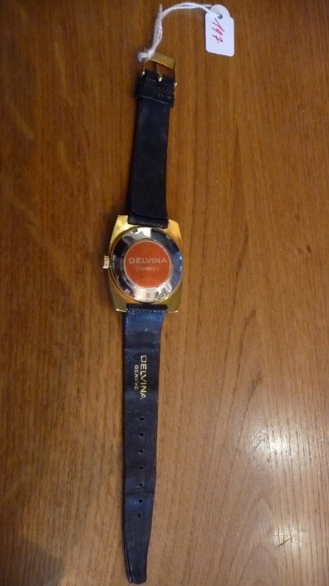 Montre automatique des années 70, de marque(( Delvina Genève). Neuve de stock-photo-2