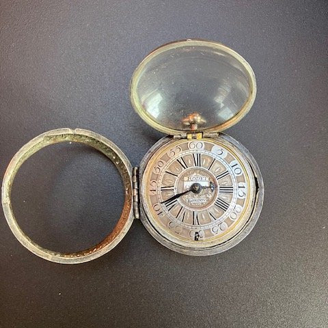 Onion Watch, Early 18th Century, In Silver And Tortoiseshell, Studded, By Rodet In London, Circa 1715-photo-2