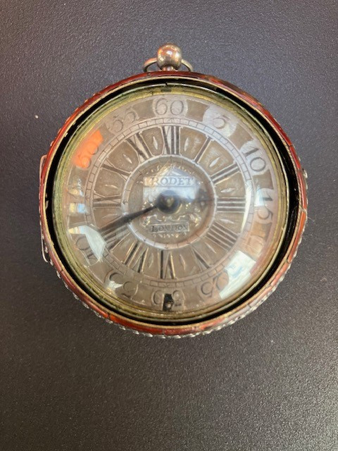 Onion Watch, Early 18th Century, In Silver And Tortoiseshell, Studded, By Rodet In London, Circa 1715-photo-4