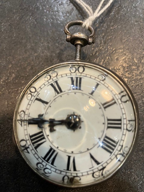 Early 18th Century Silver Onion-shaped Clock With Hour And Quarter Striking Mechanism, Signed Lenoir In Paris