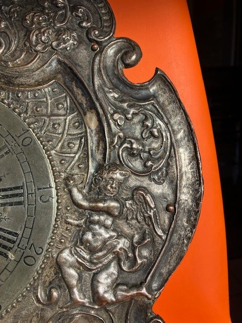 Telleruhr: Wall Clock, (telleruhr), In Silvered Copper, Southern Germany, Circa 1700-photo-4