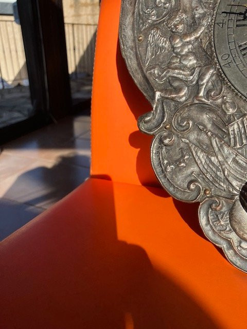 Telleruhr: Wall Clock, (telleruhr), In Silvered Copper, Southern Germany, Circa 1700-photo-2