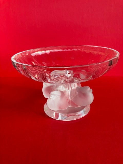Lalique: Coupe aux oiseaux en crital de Lalique
