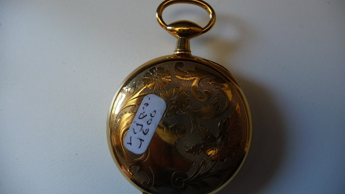 Gilt Metal Gousset Watch With Independent Deadbeat Seconds, Circa 1840.-photo-2