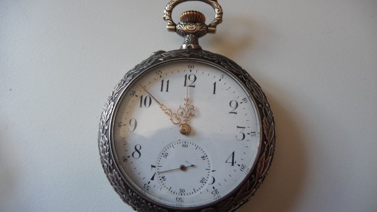 Swiss Federal Shooting Watch In Silver (excelsior), St Imier, Late 19th Century-photo-2