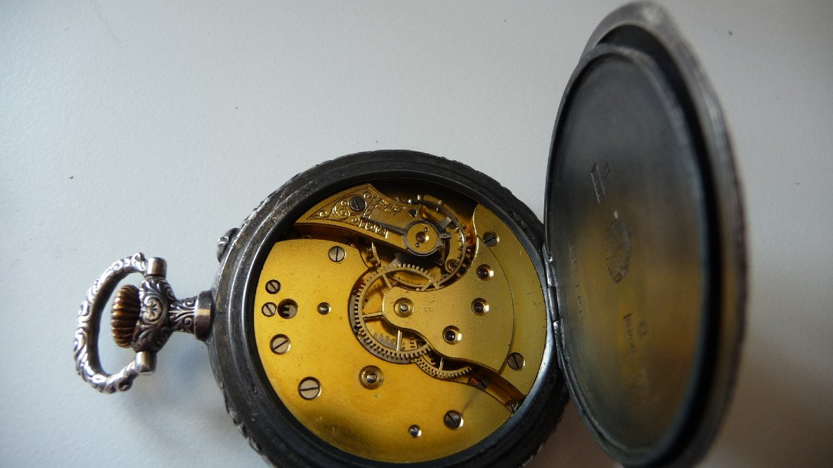 Swiss Federal Shooting Watch In Silver (excelsior), St Imier, Late 19th Century-photo-3