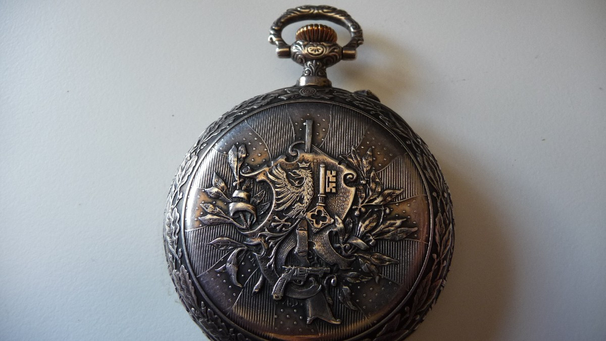 Swiss Federal Shooting Watch In Silver (excelsior), St Imier, Late 19th Century