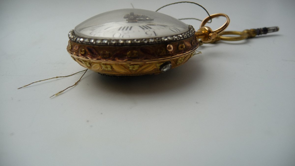 Berthoud: Montre en or émaillée, d'époque Louis XVI, de (Berthoud à Paris), vers 1780. -photo-1