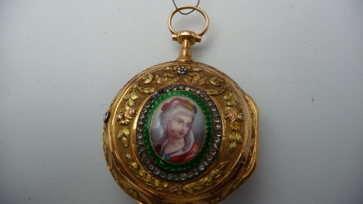 Berthoud: Montre en or émaillée, d'époque Louis XVI, de (Berthoud à Paris), vers 1780. 