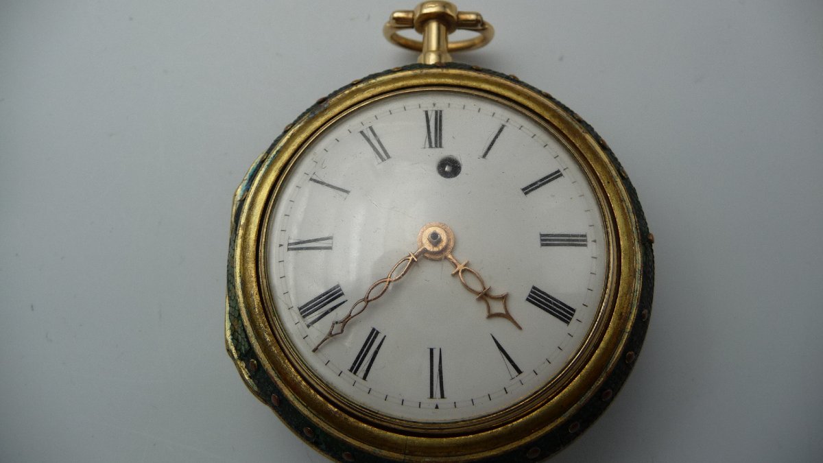 Skeleton Watch With A Striking Chime, In Vermeil, With A Double Case, By (glaesner In Lyon), -photo-2