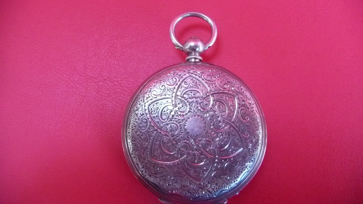 Silver Pocket Watch, Dual Time Zones, With A Jacot Duplex Escapement, Circa 1880.-photo-2