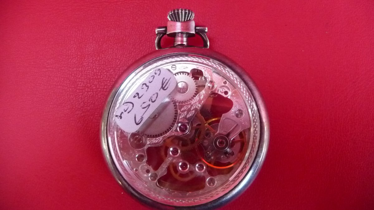 Skeleton Pocket Watch, Made Of Silver-plated Metal, 20th Century.-photo-2