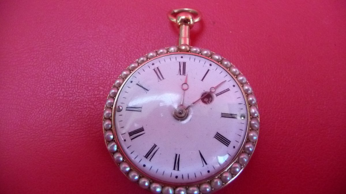An Empire-period Gold Watch With Enamel Work And A Quarter-hour Striking Mechanism, Made By Cabasson In Paris, Circa 1800.-photo-3