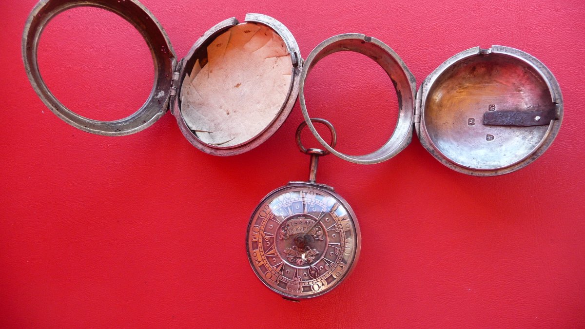 18th-century Silver And Tortoiseshell Watch, With Three Cases For The Ottoman Market, Signed Roger London-photo-4