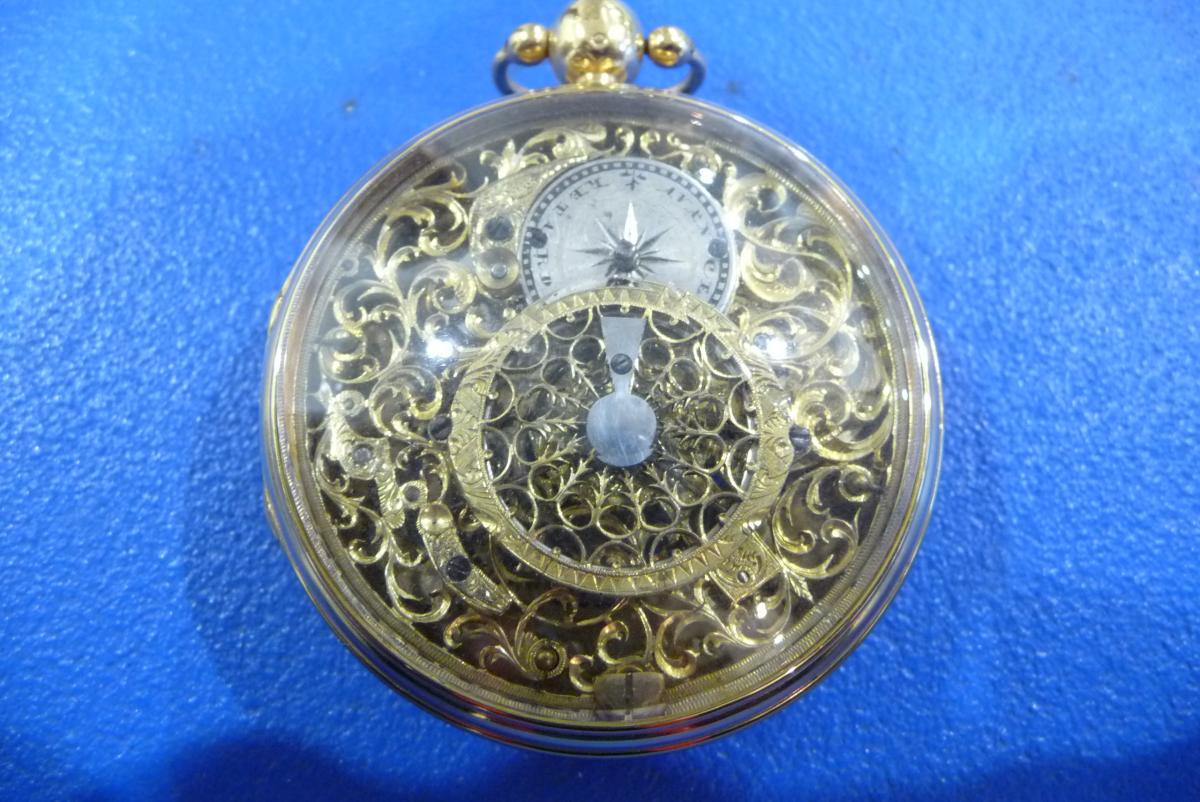 18th Century Full Skeleton Watch For Oriental Market-photo-3