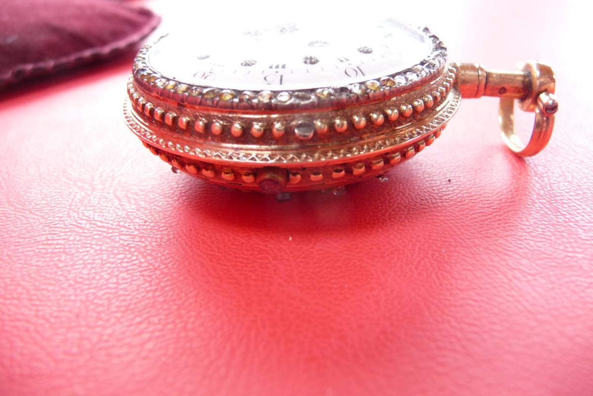 Louis XVI Enamelled Gold Watch, With Ringtone From Quarters-photo-4