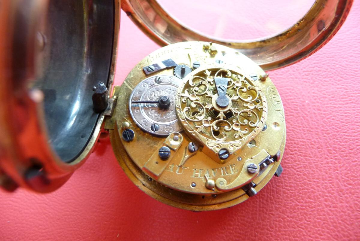 Louis XVI Enamelled Gold Watch, With Ringtone From Quarters-photo-1