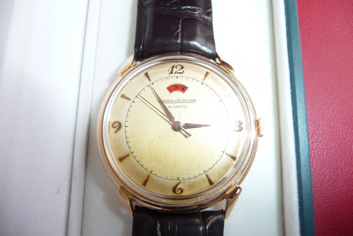 Men's Jeager Gold Le Coultre Bracelet Watch 1950's Automatic With Walking Reserve