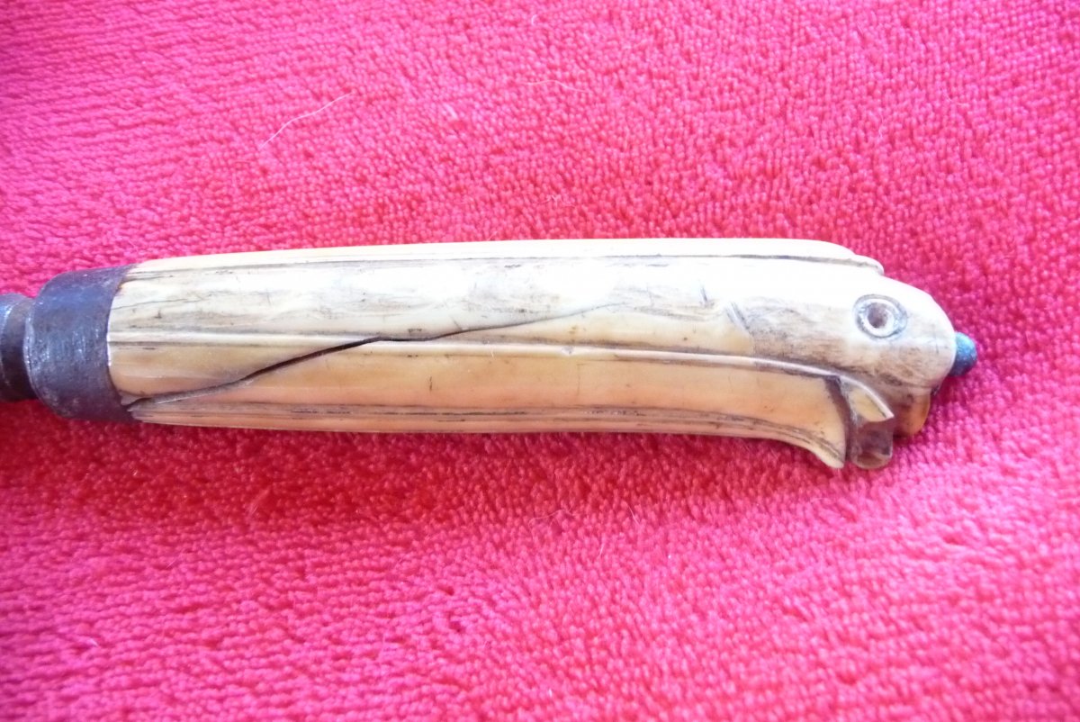 Surgeon Saw Wrought Iron, Ivory Handle Early Eighteenth-photo-2